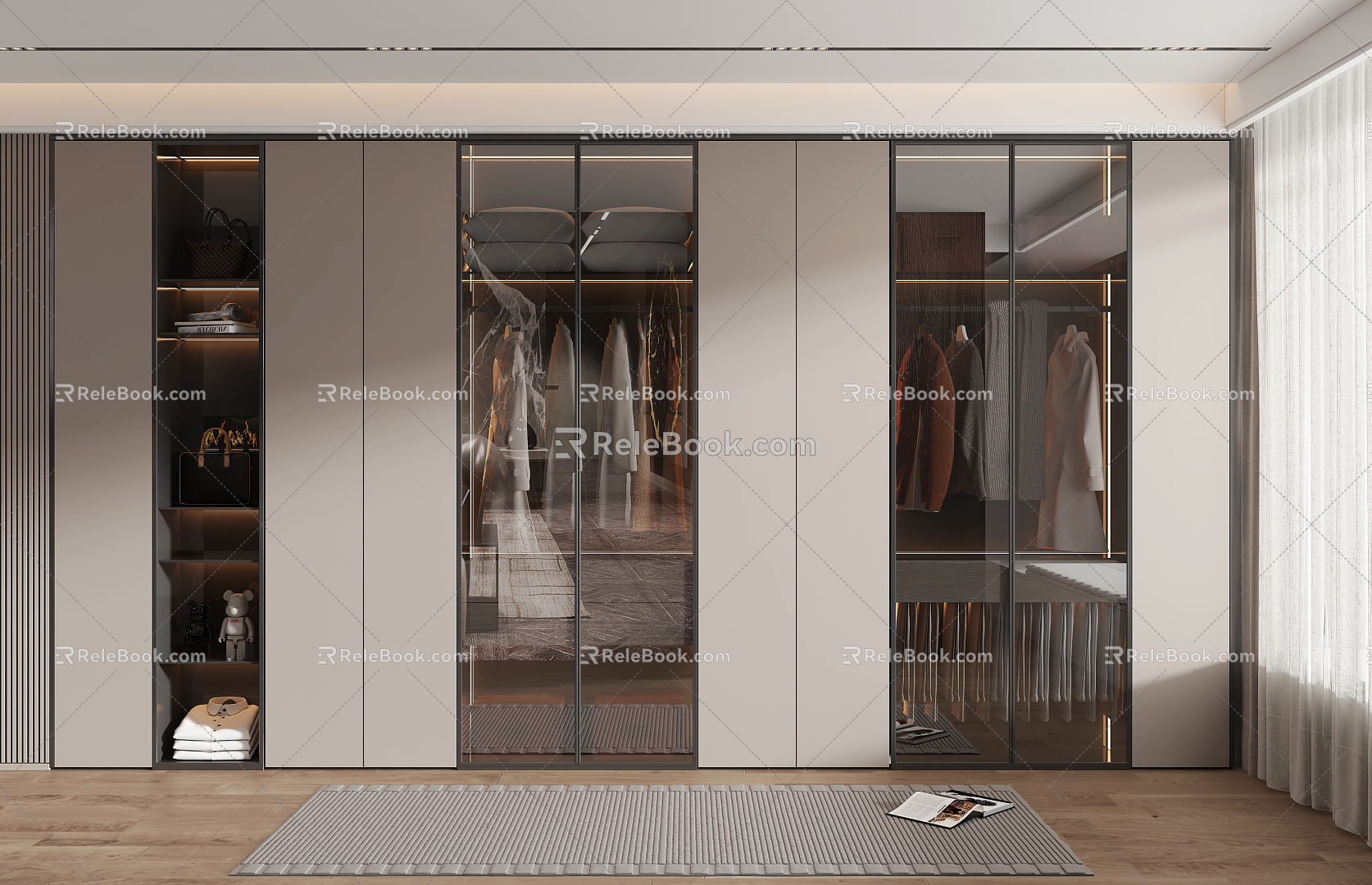 Modern wardrobe 3d model