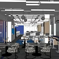 Style Public Office Area Shell Office 3d model