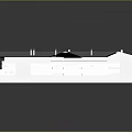 Aerial View Planning Of Multi Story Multi Wing Building With Dark Roof And Modern Exterior