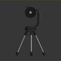 Orange And Black Telescope With Tripod For Scenic Natural Landscape Viewing