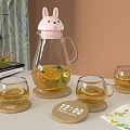 Modern Tea Set Rabbit Tea Set Combination 3d model