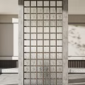Modern partition glass partition 3d model