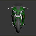 Green Modern Sporty Motorcycle With Sleek Design Silver Wheels And Gray Seat