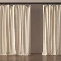 Modern Curtain Fabric Curtain Pleated Curtain 3d model