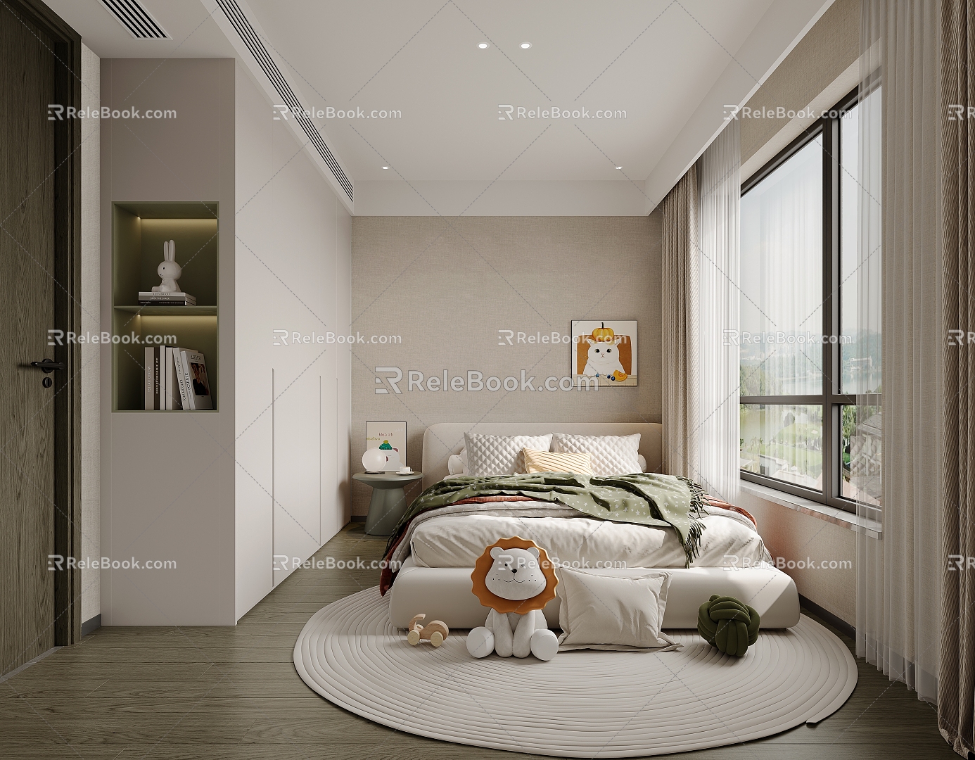 Modern Bedroom Kids Room 3d model