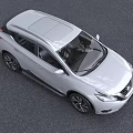 Silver Nissan SUV Exterior With Modern Front Grille And Headlights