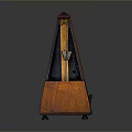Wooden Triangular Metronome with Classic Design and Metal Internal Structure for Music Practice
