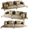 Modern Multiplayer Sofa Casual Sofa Leather Sofa Outdoor Sofa Double Sofa 3d model