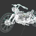 Vintage Motorcycle Featuring Retro Mechanical Design Classic Wheels And Headlight