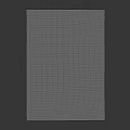 Black and White Square Rug With Modern Geometric Nested Square Design 3d model