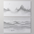 New Chinese Landscape Painting Perforated Plate Landscape Painting Punched Background Wall Gradient Perforated Plate Perforated Wall Plate Mine Screen Moire Wave Dot Plate 3d model