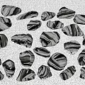 Garden Landscape Design With Black And White Marble Stones Natural Texture