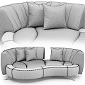 Sofa combination 3d model