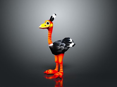 Ostrich spider bird animal game animal cartoon animal model