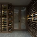 Jianou Wine Cellar Solid Wood Red Wine Cellar Cold Storage Room Constant Temperature Room Constant Temperature Cabinet Display Cabinet Cold Storage Cabinet Red Wine Cellar 3d model