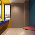 Modern leisure area floor material display space 3d model
