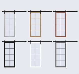 modern barn door barn door sliding door 3d model