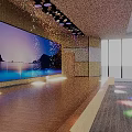 Modern Stage Design With Large Digital Backdrop Scenic Sunset And Colorful Light Projections