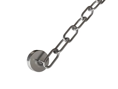 Metal Chain Decorative Ornament Set With Circular Base And Link Design 3d model