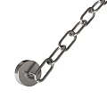 Metal Chain Decorative Ornament Set With Circular Base And Link Design