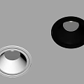 Modern Round Downlights And Spotlights With Silver Black Metal Frames And Sleek Design