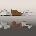 Modern single sofa 3d model