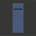 Sleek Blue PC Tower With Modern Design For Desktop Computer Systems