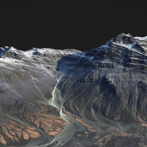 Volcano Iceland Montenegro extinct volcano glacial karst landform mountain canyon plateau canyon 3d model