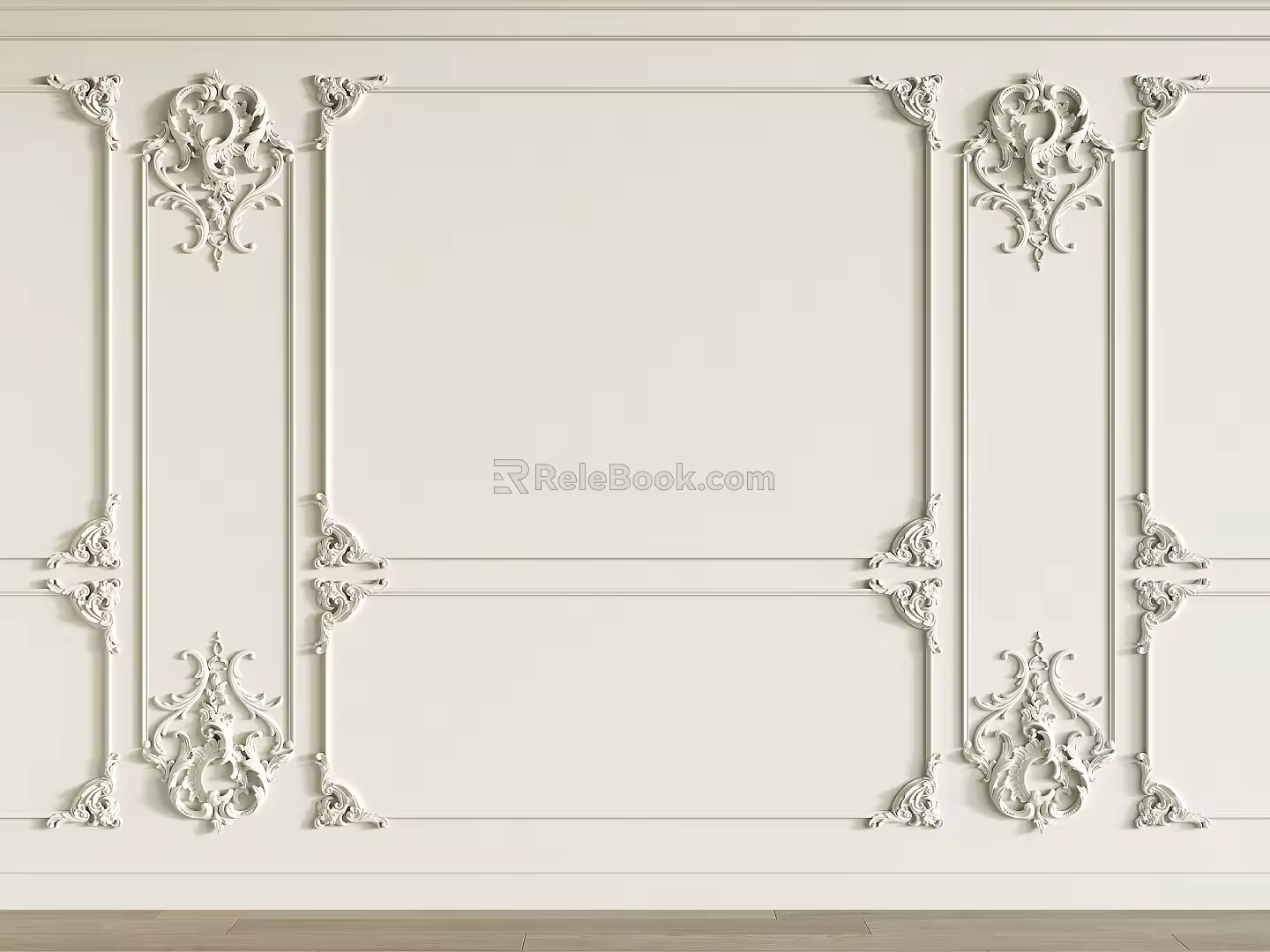 French carved lines 3d model