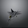 3D Model Of Space Aerospace Fighter Jet With Sleek Design And Cockpit