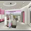 Modern Green Clothing Store Interior With Mannequins Racks And Green Plants