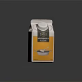 Fresh Milk Carton Package With Nutritional Information Label And Product Details Design
