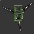 Green Equipment With Black Tripod Stand For Stable Outdoor Support