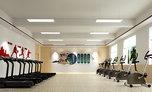 Modern Gym Community Office 3d model