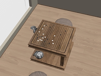 Modern Go Board 3d model