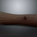 Natural Wooden Log Surface With Detailed Wood Grain And Small Protrusion
