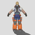 Space Astronaut Cartoon Character Man Game Character Game Character Robot Space Suit 3d model