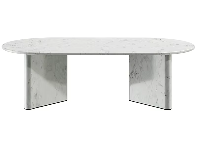 Modern Tea Table and Chairs with Round Marble Top for Elegant Home Living Room 3d model