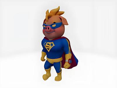 Pig Man Superman Strong 3d model