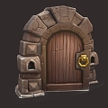 Dungeon Gate Gate Stone Gate Arch 3d model