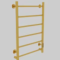 Wall Mounted Golden Bathroom Towel Rack With Multiple Tiers For Organization