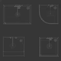 Shower Sauna with Transparent Glass Enclosure and Modern Shower Fixtures Design