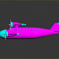 Vibrant Vintage Passenger Plane With Double Wings And Four Propellers