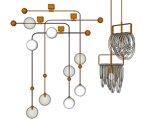 Light Luxury Chandelier Glass Chandelier 3d model