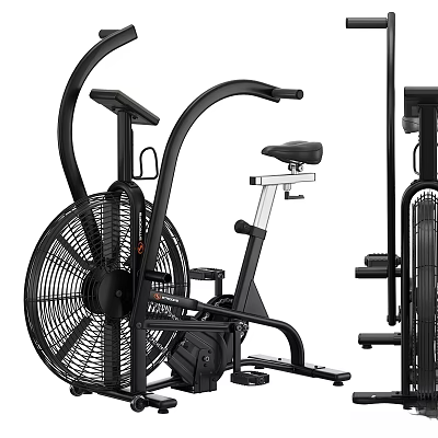 Durable Air Resistance Exercise Bike And Fitness Equipment With Fan Structure And Adjustable Seat 3d model