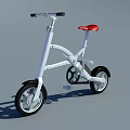 Modern White Bicycle With Red Seat Black Tires And Sleek Design