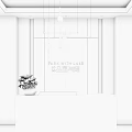 Modern reception desk 3d model