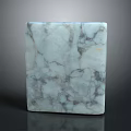 Natural White Marble Block with Gray Veins for Home Decoration