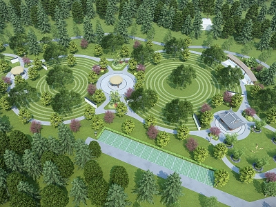 Modern Park Landscape model