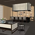 Traditional Japanese Restaurant Interior With Wooden Sliding Doors Pendant Lights And Cozy Seating Areas